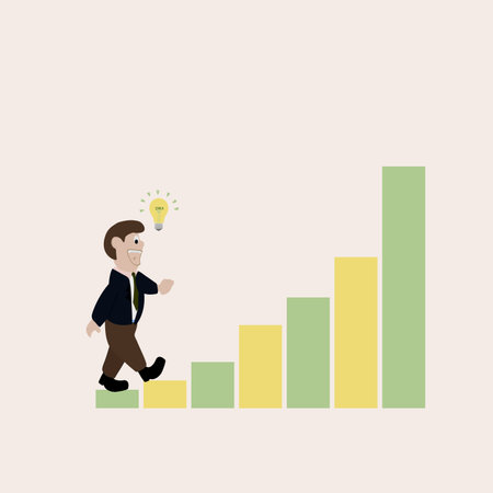 going up Business conceptのイラスト素材