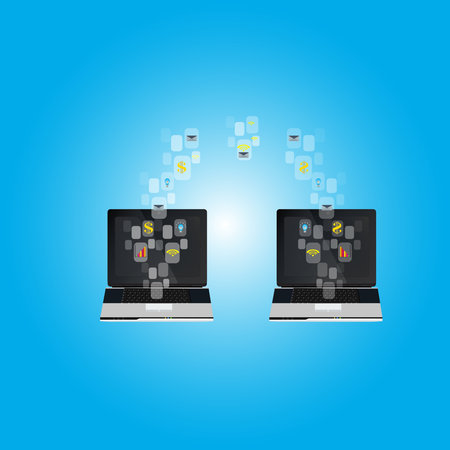 Computer business communication のイラスト素材