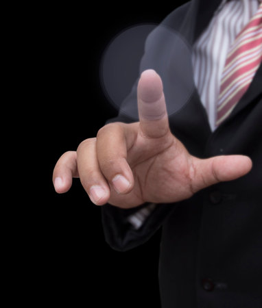 businessman hand working with new modern computerの写真素材