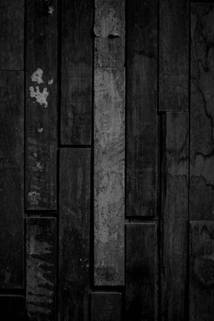 Black wood texture, dark wood background With space for designing your work.の写真素材