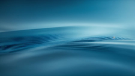 abstract blue background with water ripples and waves, macro photoの素材