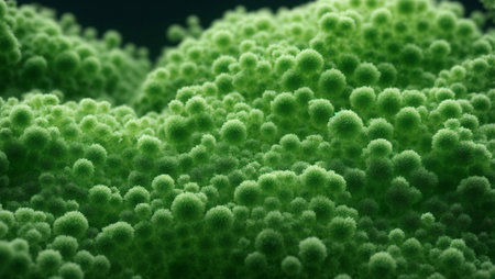 3D illustration of abstract fractal for creative design looks like mossの素材