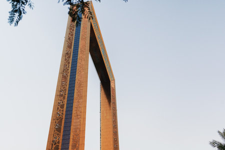 Dubai, United Arab Emirates, Middle East - December, 28, 2023 - Dubai Frame observatory museum...