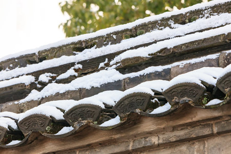 snow eavesの写真素材