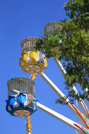 A Ferris wheel in an amusement parkのeditorial素材