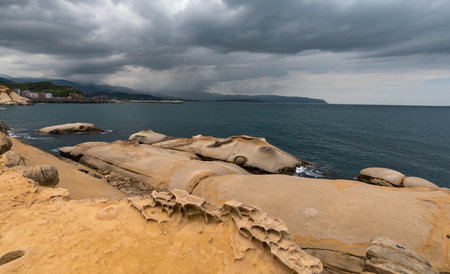Taiwan Yehliu Geopark sceneryの写真素材