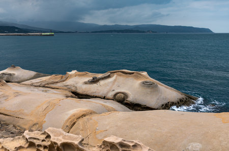 Taiwan Yehliu Geopark sceneryの写真素材