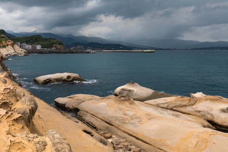 Taiwan Yehliu Geopark sceneryの写真素材