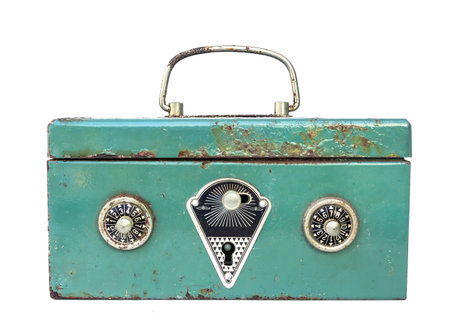 green rusty safeの写真素材