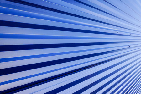 blue metal wall 