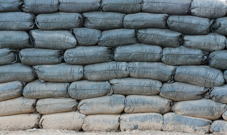 sandbags bunkerの写真素材