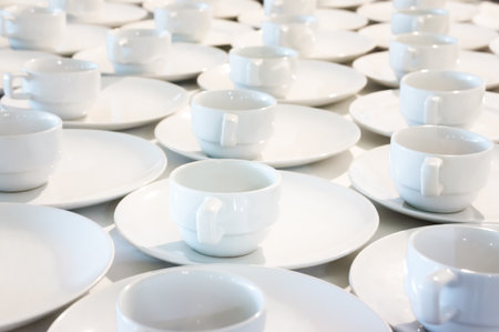 ceramic white cupの写真素材
