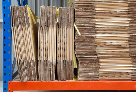 Corrugated brown paper fold box