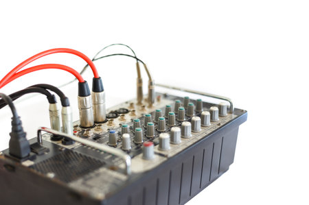 Portable PA Systems isolated white backgroundの写真素材