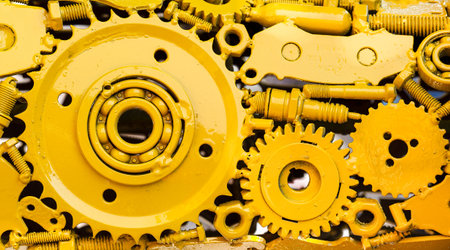 mechanical art work photo closeup in detail
