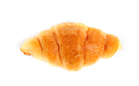 Fresh and tasty croissant isolated on white background