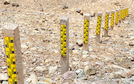 water level meter showing low levels after a period of drought