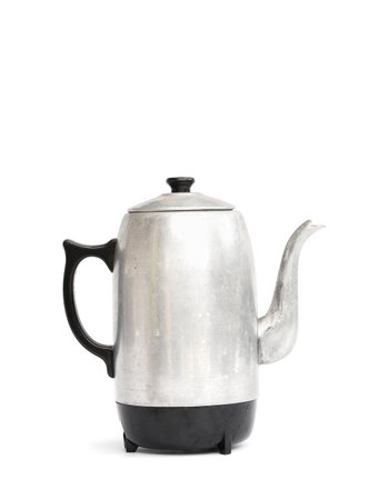 electronic kettle  isolated on white backgroundの写真素材