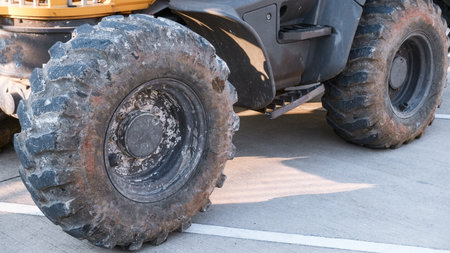 Off road truck  and dirt wheelの写真素材