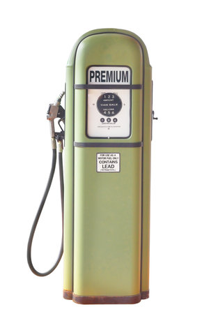 Vintage gasoline pump. Clipping path.の写真素材