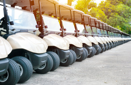 a roll of golf cartの写真素材