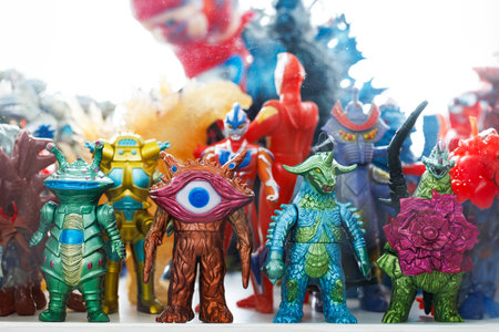 PHRA NAKHON SI AYUTTHAYA,THAILAND - AUGUST 8, 2023 : The  vintage monster doll  collection at Lan Khong Len  museum.のeditorial素材