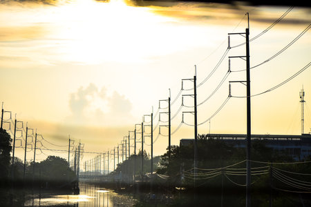 House along the canals in the lakeの写真素材