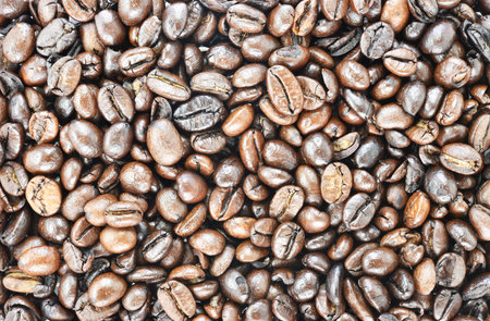 Roasted coffee beansの写真素材