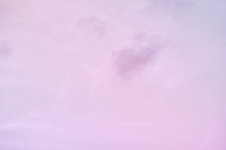 Bright sky and cloud colorful pink and blue pastel tone color.の写真素材