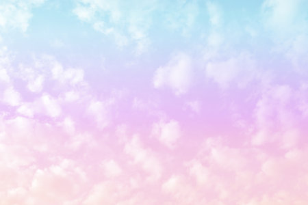 Sky and cloud with pastel colorful background .