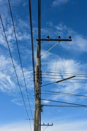Blue sky and white clouds for backgroundの写真素材