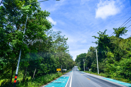 The route to beautiful Pattaya is convenient.の写真素材