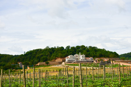Pattaya Thailand August 02 2019  beautiful building in Silverlake vineyard at pattaya thailand.のeditorial素材
