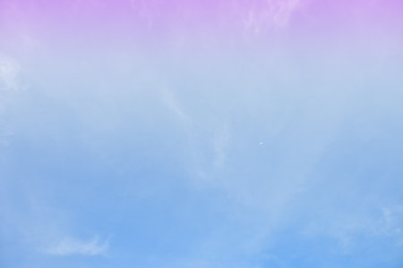 Bright sky and cloud colorful pink and blue pastel tone color
