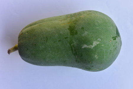 green papaya isolated on white background.の写真素材