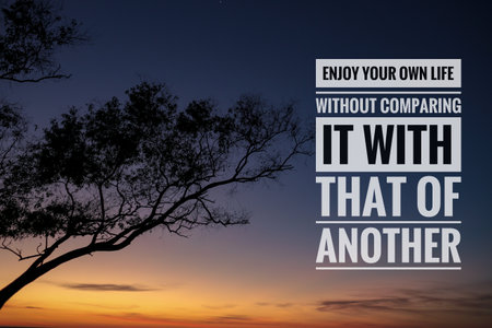 Inspirational quote & motivational background. Life quote & motivational backgroundの写真素材