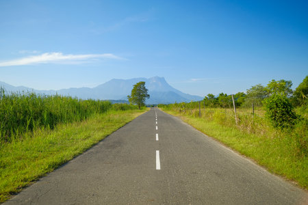 Mount Kinabalu view from Kota Belud.の写真素材