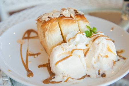 Honey Toast Ice Creamの写真素材