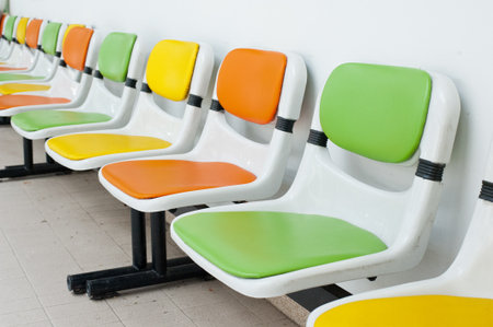 Plastic chairsの写真素材