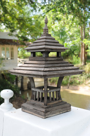Wood Lamp Postの写真素材