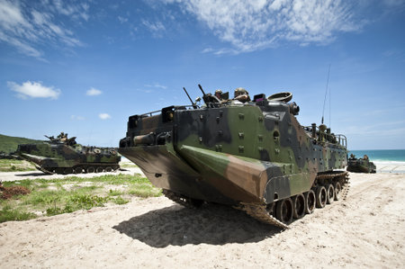 Hat Yao Beach,Sattahip-JUNE  10, bilateral naval exercise series between the United States and Thailand, The 19th annual Cooperation Afloat Readiness and Training (CARAT) on JUNE 10,2013 at Hat Yao Beach,Sattahip, THAILANDのeditorial素材