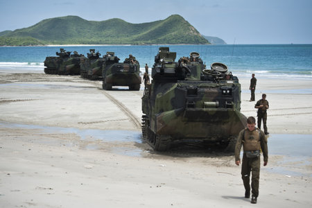 Hat Yao Beach,Sattahip-JUNE  10, bilateral naval exercise series between the United States and Thailand, The 19th annual Cooperation Afloat Readiness and Training (CARAT) on JUNE 10,2013 at Hat Yao Beach,Sattahip, THAILANDのeditorial素材