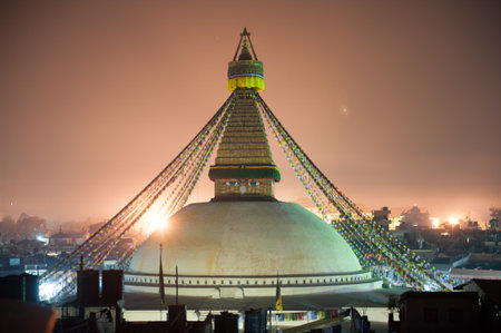 Boudhanath Stupa in the Kathmandu valley, Nepalの写真素材