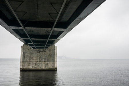 The bridge from Sweden to Denmark from below