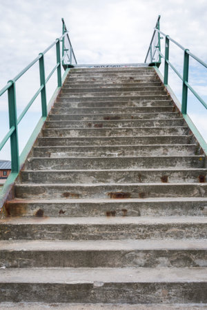 A stairway which ends  in the sky.の写真素材