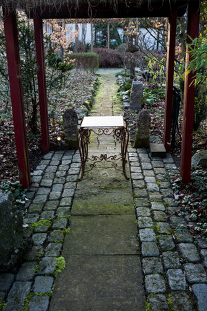 A garden made in chinese styleの写真素材
