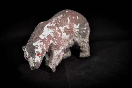 still life of an polar bear in clayの写真素材