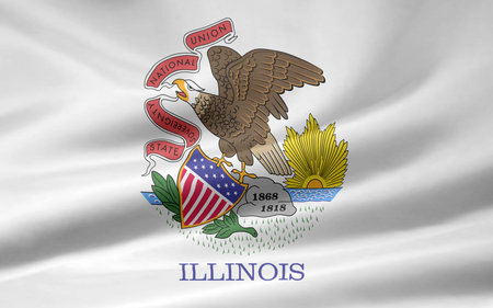 Flag of Illinoisの写真素材