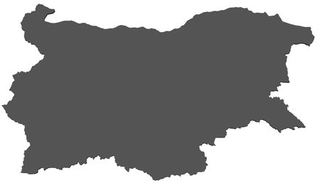 Map of Bulgaria - isolatedの写真素材