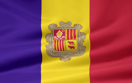 Flag of Andorraの写真素材